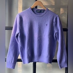 Darling Lilac Polo Ralph Lauren Wool Cashmere Silk Blend Sweater